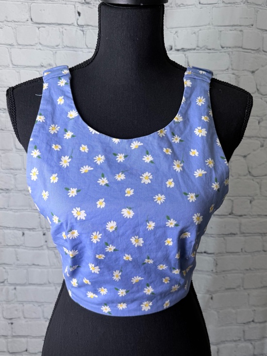 Zara Tops - Zara Blue Floral Daisy Crop Tank